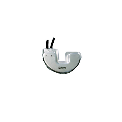 แบตเตอรี่ลิเธียมไอออนโพลิเมอร์ขนาด 190mAh 3.7 V รูปทรง C แบตเตอรี่ LiPo