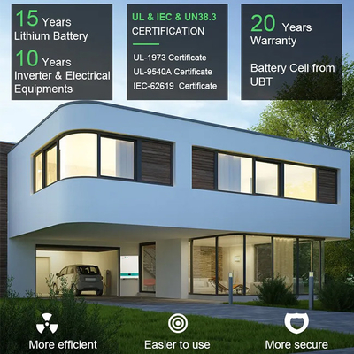 แบตเตอรี่ Lifepo4 แบบติดผนังเซลล์แบบแท่งปริซึม RS485 / CAN 51.2V 100ah ชุดแบตเตอรี่ลิเธียม