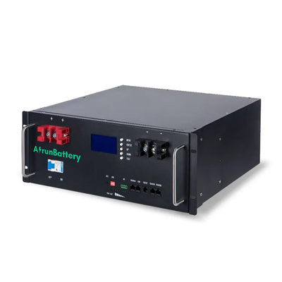 20KW 48V 51.2V Energy Storage Battery Pack ชั้นวางเซิร์ฟเวอร์แบบวางซ้อนกันได้ LiFePO4 แบตเตอรี่