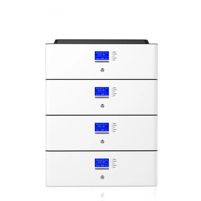 ชุดแบตเตอรี่เก็บพลังงาน 51.2V 100Ah 5.12 KWh ชุดแบตเตอรี่แบบวางซ้อนได้ BMS แบบกำหนดเอง