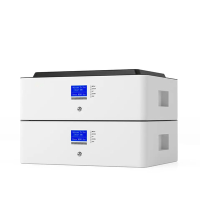 ชุดแบตเตอรี่เก็บพลังงาน 51.2V 100Ah 5.12 KWh ชุดแบตเตอรี่แบบวางซ้อนได้ BMS แบบกำหนดเอง